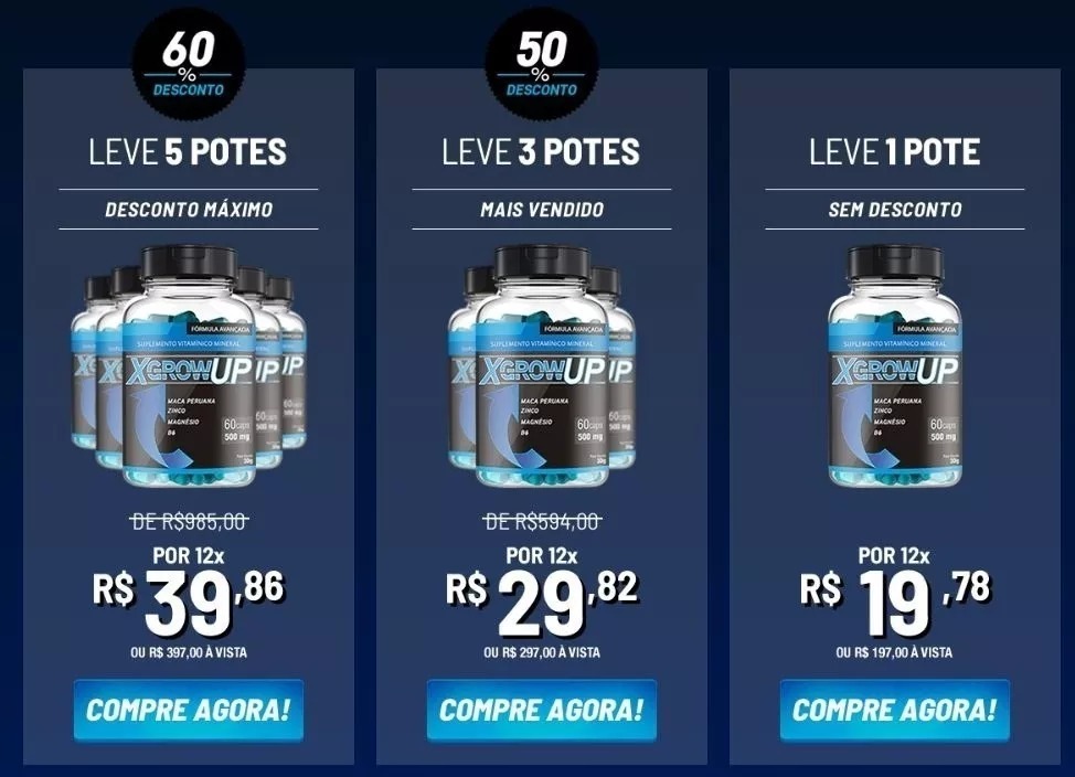 preços do xgrow up